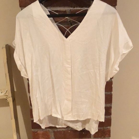 Yi Shang white boutique Blouse size M short sleeve - Picture 4 of 8